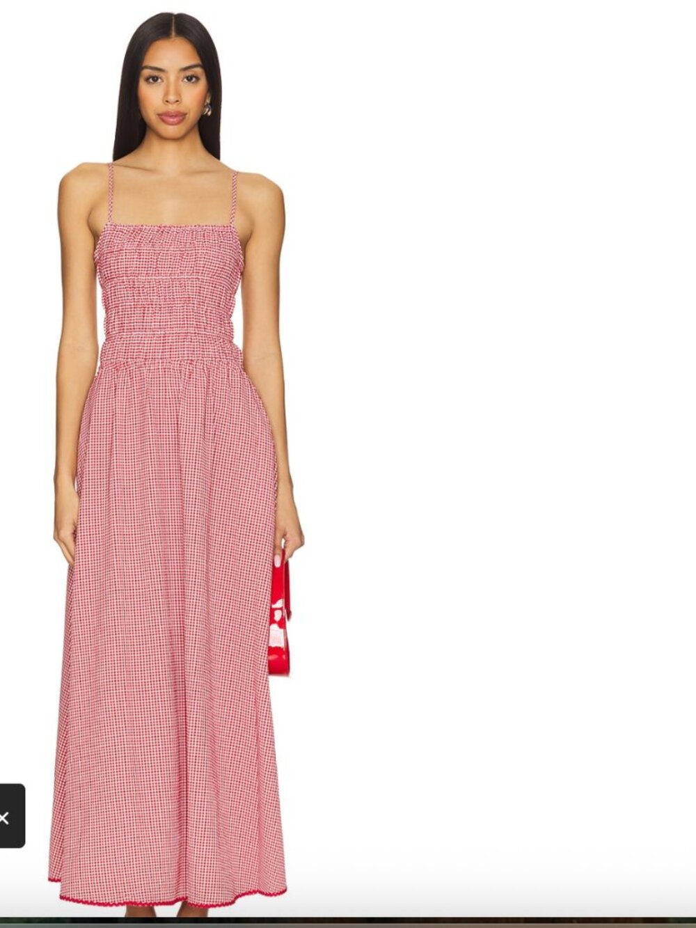 IN SEARCH OF: RED GINGHAM SOLID & STRIPED DRESS REVOLVE [SMALL OR XSMALL]